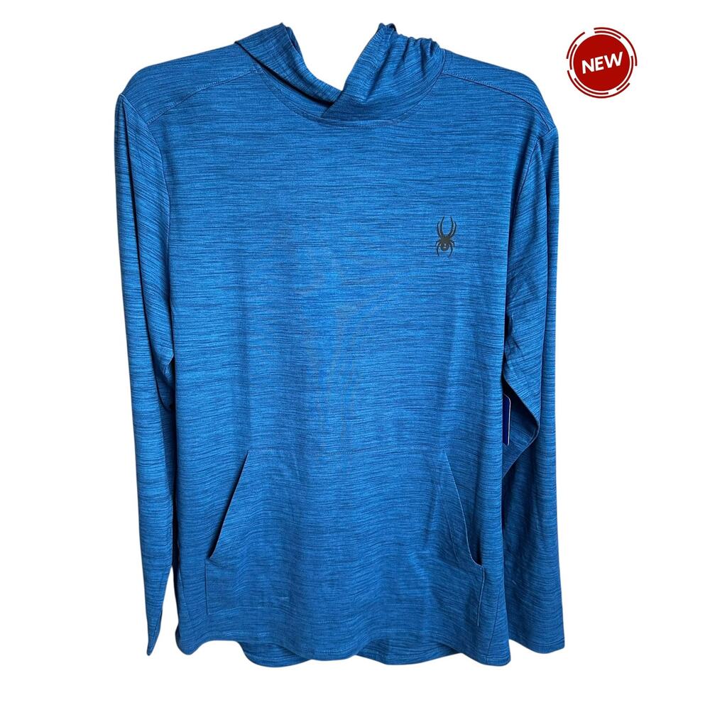 Spyder Blue Sporty Athletic Hoodie Men's Size Large NWT | 71-44